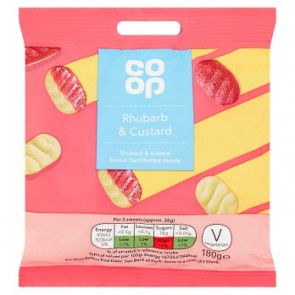 Co Op Rhubarb & Custard Bag
